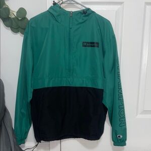 Champion Green and Black Windbreaker